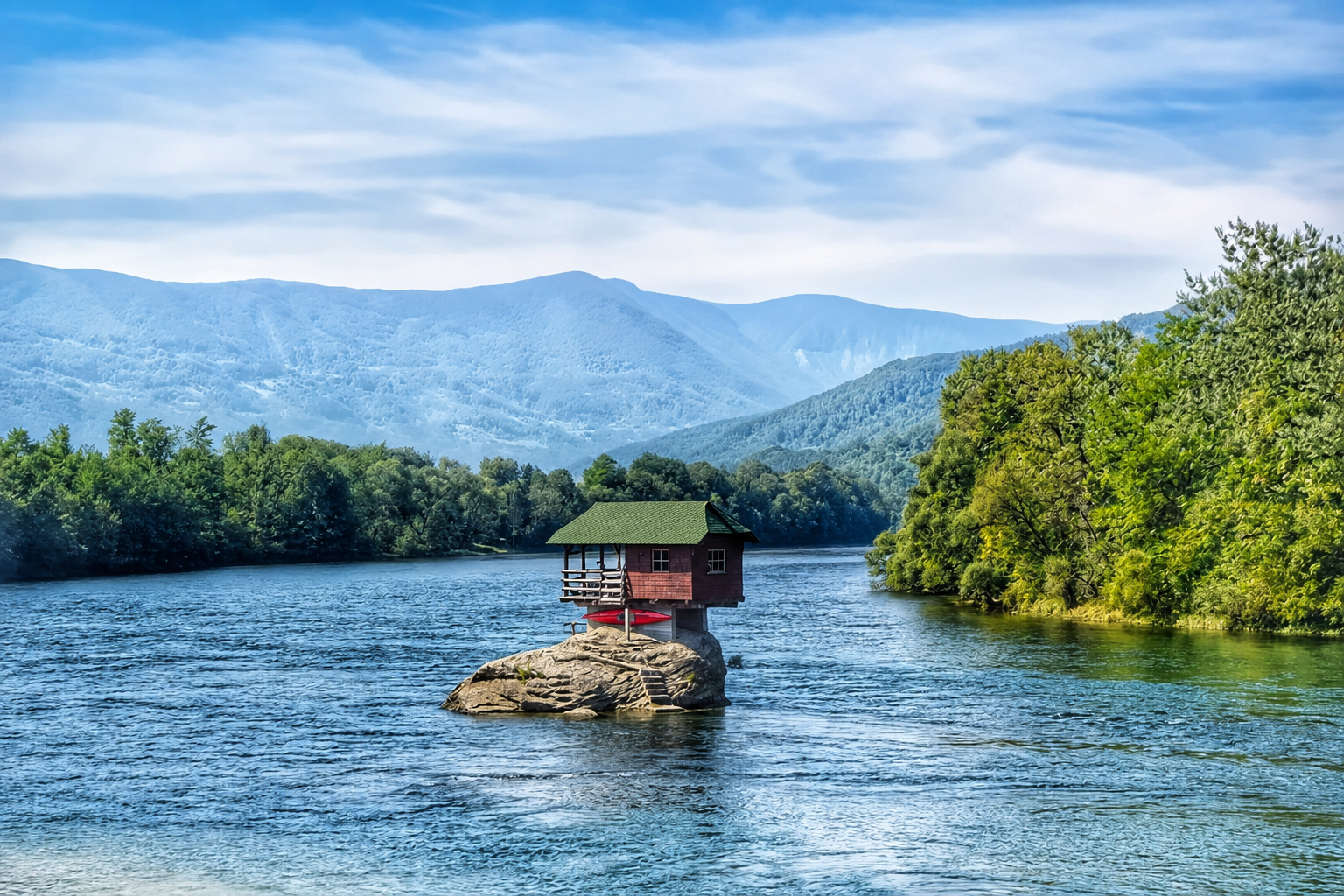 Kućica na obali Drine u Vrhpolju